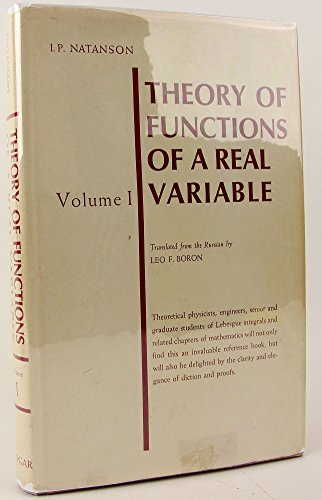 Theory of Functions of a Real Variable, Vol. 1. Revised Edition - Click to Buy
