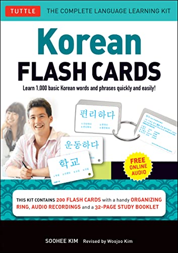 Korean Flash Cards Kit: Learn 1,000 Basic Korean Words and Phrases Quickly and Easily! (Hangul & Romanized Forms) Downloadable Audio Included - Click to Buy
