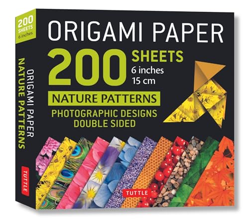 Origami Paper 200 Sheets Nature Patterns 6 inches 15 cm: Photographic Designs from Nature: Tuttle Origami Paper: Double Sided Origami Sheets Printed ... (Instructions for 6 Projects Included) - Click to Buy