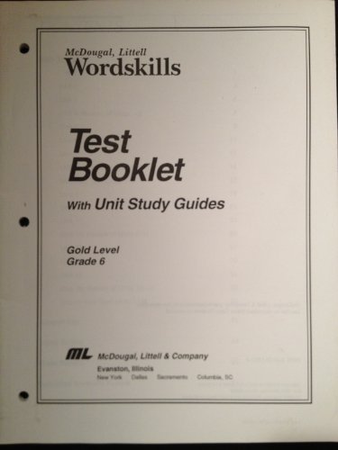 McDougal Littell Wordskills Test Booklet Gold Level Gr. 6 - Click to Buy