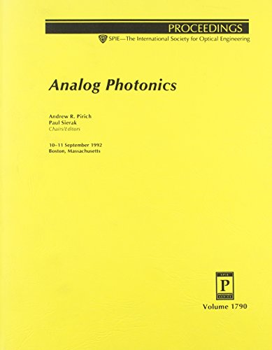 Analog Photonics: 10-11 September 1992 Boston, Massachusetts - Click to Buy