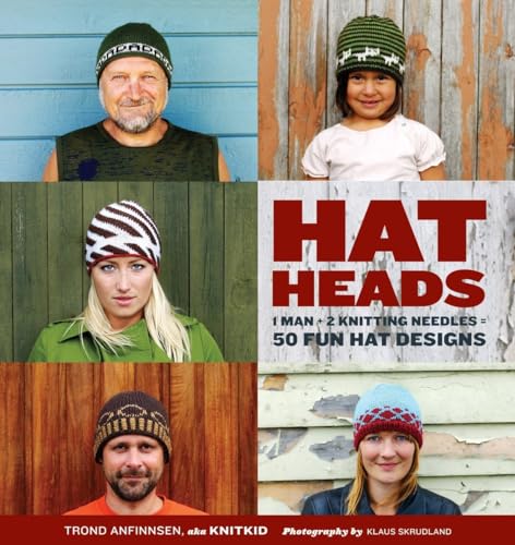HatHeads: 1 Man + 2 Knitting Needles = 50 Fun Hat Designs - Click to Buy