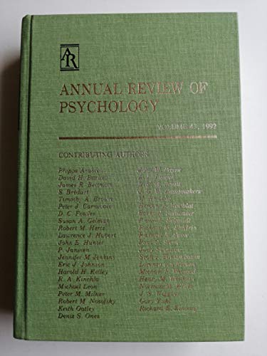 Annual Review of Psychology: 1992 - Click to Buy