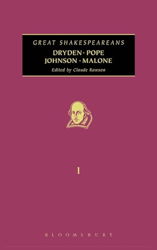 Dryden, Pope, Johnson, Malone: Great Shakespeareans: Volume I - Click to Buy
