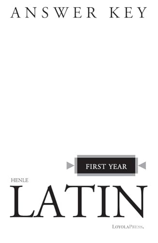 Henle Latin First Year Answer Key - Click to Buy