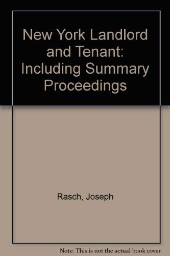 New York Landlord and Tenant: Including Summary Proceedings - Click to Buy