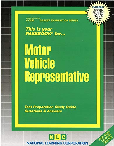 Motor Vehicle Representative (Volume 3258) - Click to Buy