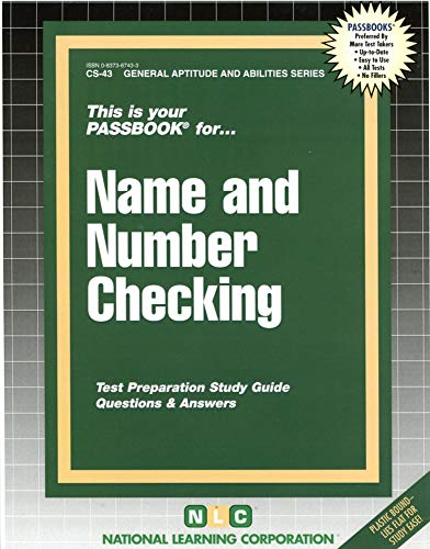 Name and Number Checking - Click to Buy