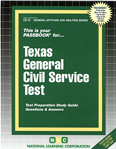 Texas General Civil Service Test (Volume 70) - Click to Buy