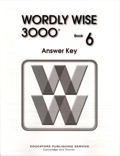 Wordly Wise 3000: Book 6 Answer Key - Click to Buy