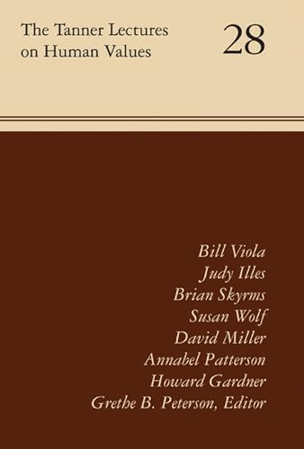 The Tanner Lectures Vol 28 - Click to Buy