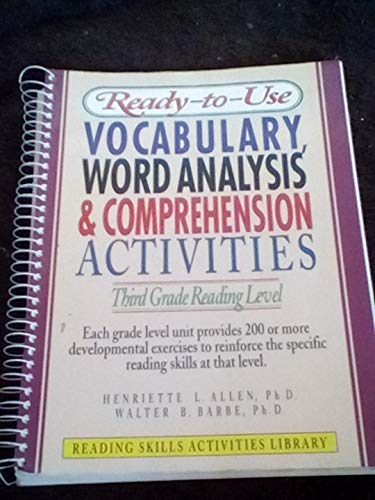 Ready-to-Use Vocabulary Word Analysis & Comprehension Activities: Third Grade Reading Level (Reading Skills Activities Library) - Click to Buy