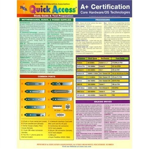 A+ Certification (Core Hardware) Quick Access (Quick Access Reference Charts) - Click to Buy