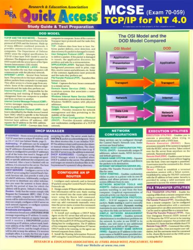 Rea Quick Access MCSE TCP/IP on Windows NT Exam 70-059 - Click to Buy