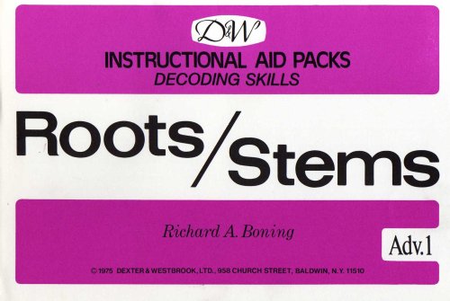 INSTRUCTIONAL AID PACKS DECODING SKILLS: ROOTS/STEMS - ADV.1 - Click to Buy