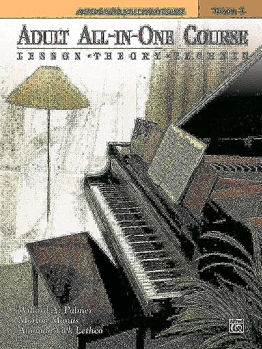 Alfred's Basic Adult All-in-One Course, Bk 1: Lesson * Theory * Technic, Comb Bound Book (Volume 1) - Click to Buy