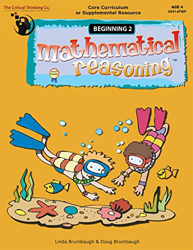 The Critical Thinking Mathematical Reasoning Beginning 2 School Workbook - Click to Buy