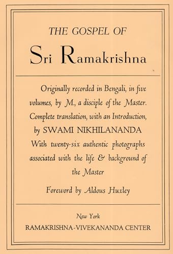 The Gospel of Sri Ramakrishna - Click to Buy