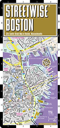 Streetwise Boston Map - Laminated City Center Street Map of Boston, Massachusetts - Folding pocket size travel map with MBTA subway map & trolley lines - Click to Buy