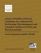 Aoac International Guidelines Performing Microbiological and Chemical Analyses of Food and Pharmaceuticals - An Aid to Interpretation of ISO/Iec 17025 - Click to Buy