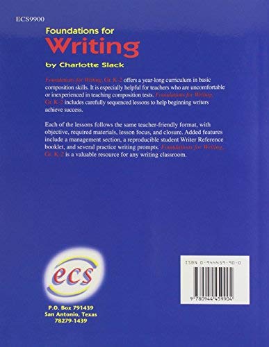 Foundations for Writing, Grades K-2 (Activity Book for Language Art) - Click to Buy