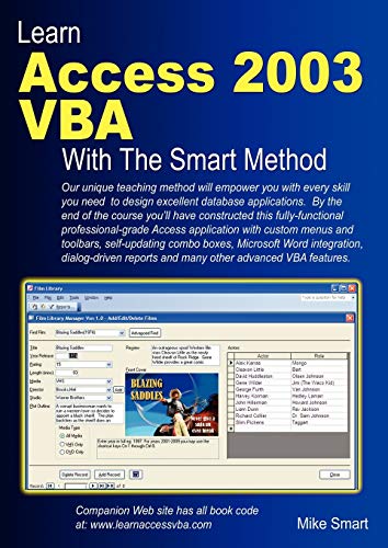Learn Access 2003 VBA With The Smart Method - Click to Buy