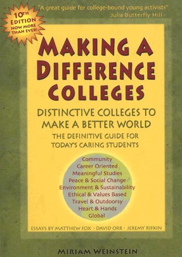 Making a Difference Colleges: Distinctive Colleges to Make a Better World - Click to Buy