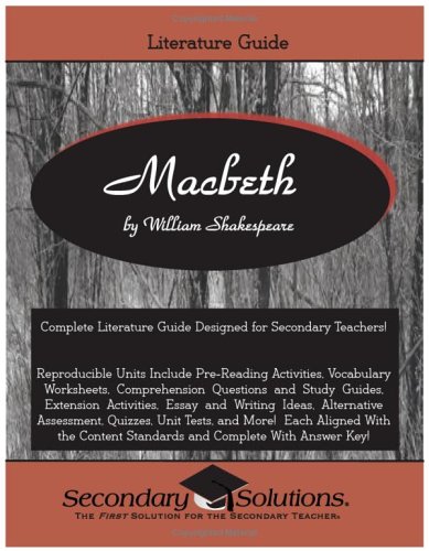 Macbeth Literature Guide (Secondary Solutions Teaching Guide) - Click to Buy