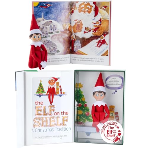 The Elf on the Shelf: A Christmas Tradition (includes blue-eyed boy scout elf) - Click to Buy