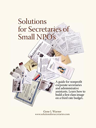 Solutions for Secretaries of Small Npo's - Click to Buy