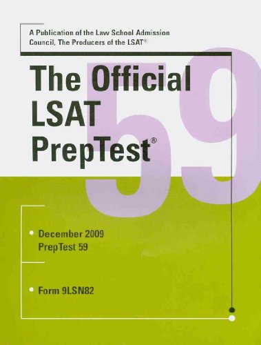 The Official LSAT PrepTest 59 - Click to Buy
