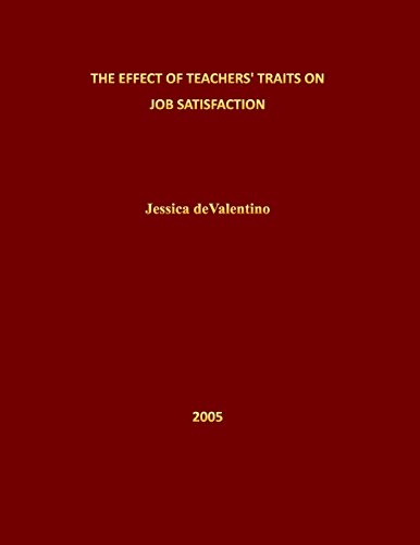 The Effect of Teachers Traits on Job Satisfaction - Click to Buy