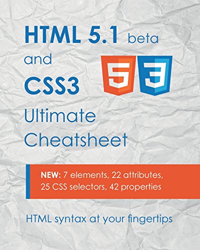 HTML 5.1 & CSS3 Ultimate Cheatsheet: HTML syntax at your fingertips - Click to Buy