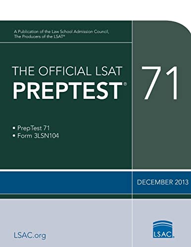The Official LSAT Preptest 71: (dec. 2013 LSAT): December 2013 - Click to Buy