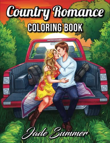 Country Romance Coloring Book: An Adult Coloring Book with Charming Country Life, Loving Couples, Beautiful Flowers, and Romantic Scenes for Relaxation - Click to Buy