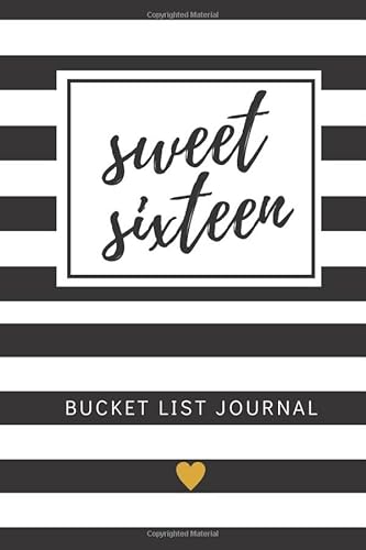 Sweet Sixteen Bucket List Journal: Sweet 16th Birthday Gifts For Girls, Paperback Journal 6x9 inches, 200 Lined Pages, Sweet Sixteen Gifts For Girls - Click to Buy
