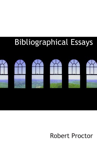 Bibliographical Essays - Click to Buy