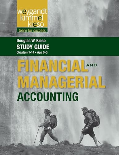 Study Guide to accompany Weygandt Financial and Managerial Accounting, Volume 1 - Click to Buy