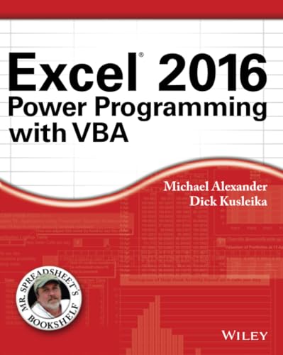 Excel 2016 Power Programming with VBA - Click to Buy