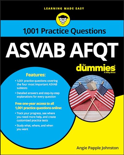 ASVAB AFQT: 1,001 Practice Questions For Dummies - Click to Buy