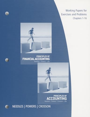 Working Papers, Chapters 1-16 for Needles/Powers/Crosson's Principles of Accounting and Principles of Financial Accounting, 12th - Click to Buy