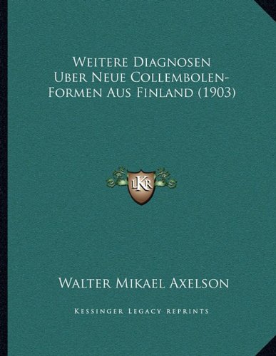 Weitere Diagnosen Uber Neue Collembolen-Formen Aus Finland (1903) - Click to Buy