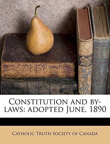 Constitution and by-laws: adopted June, 1890 - Click to Buy