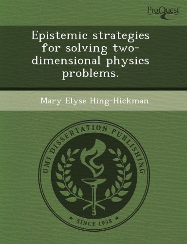 Epistemic Strategies for Solving Two-Dimensional Physics Problems - Click to Buy
