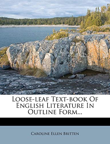 Loose-leaf Text-book Of English Literature In Outline Form. - Click to Buy