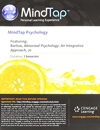 Abnormal Psychology: An Integrative Approach (MindTap Psychology Access Card)... - Click to Buy