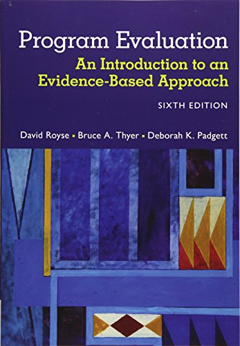Program Evaluation: An Introduction to an Evidence-Based Approach - Click to Buy