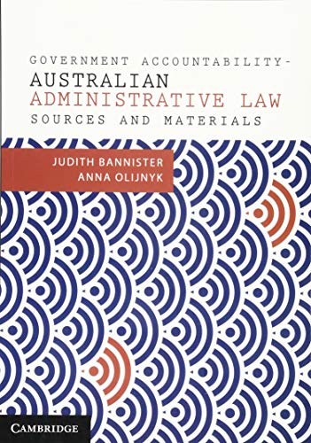 Government Accountability Sources and Materials: Australian Administrative Law - Click to Buy