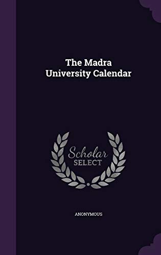 The Madra University Calendar - Click to Buy