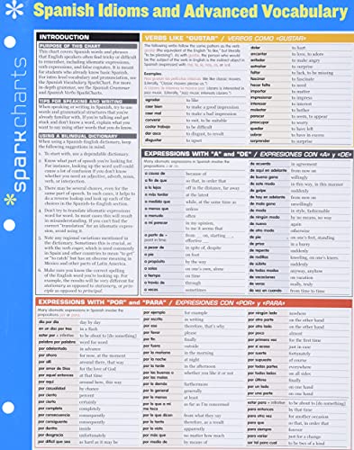 Spanish Idioms and Advanced Vocabulary SparkCharts - Click to Buy